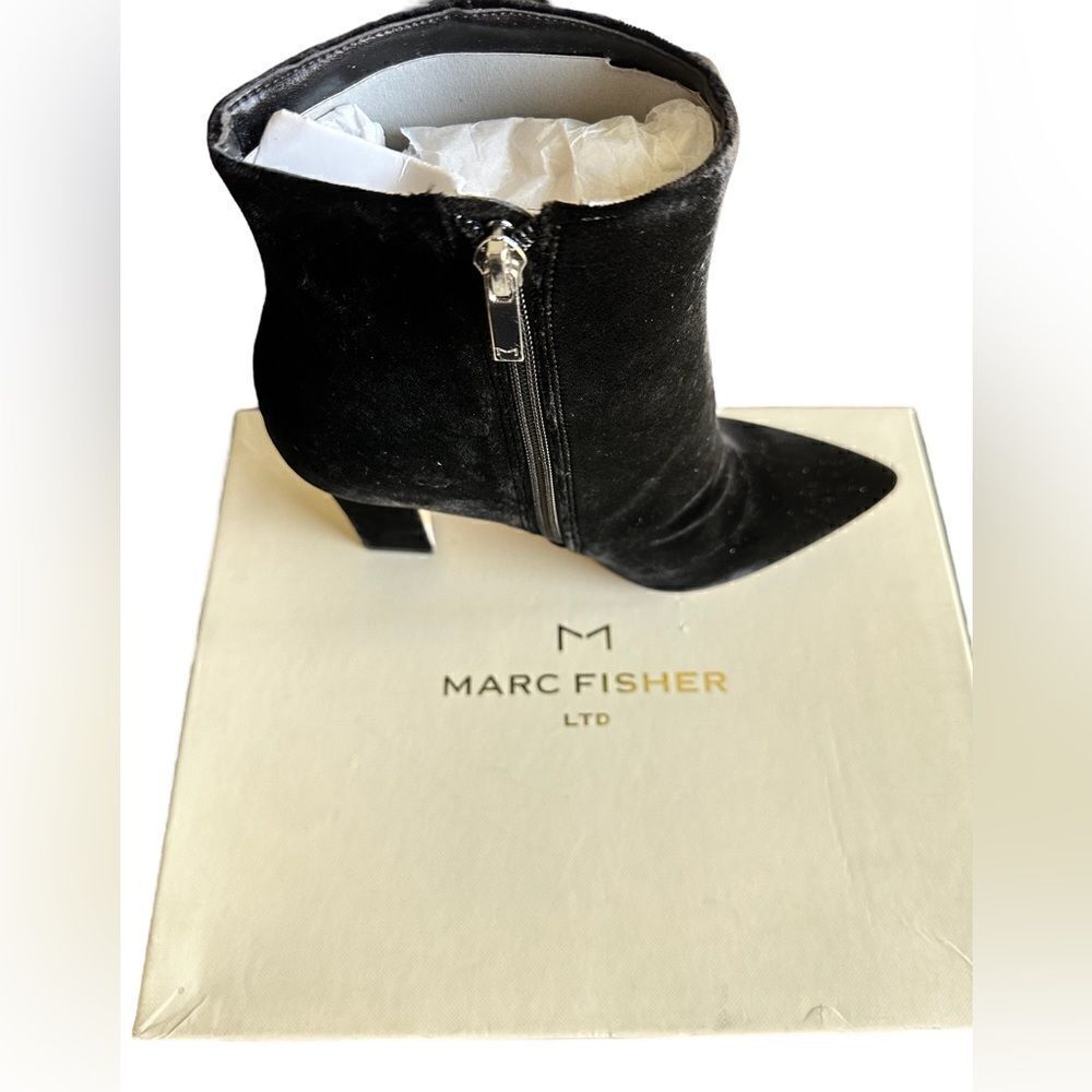 NIB -Marc Fisher Black Mayae Pointed Toe Sculpted… - image 7